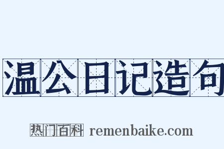 温公日记造句是什么意思的图片